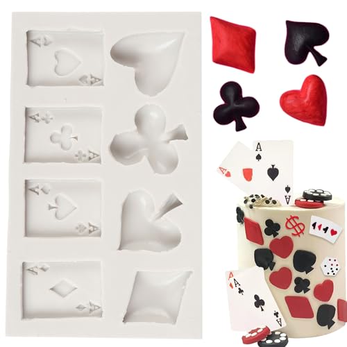 FCKEMLDS Poker Silicone Molds Playing Cards Fondant Mold
