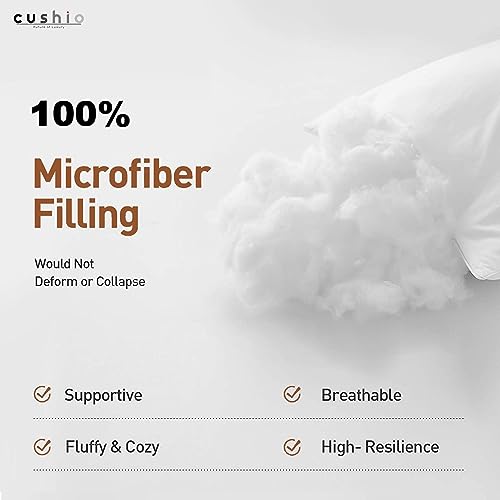 Image of CUSHIO White Microfibre Pillow - 27 inchx17 inch (Pack of 1) - Enhance Your Sleep Quality | Wake Up Refreshed