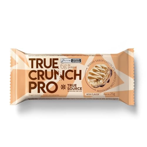 Wafer Proteico True Crunch Pro Chocolate Branco 25g True Source 12 Unidades