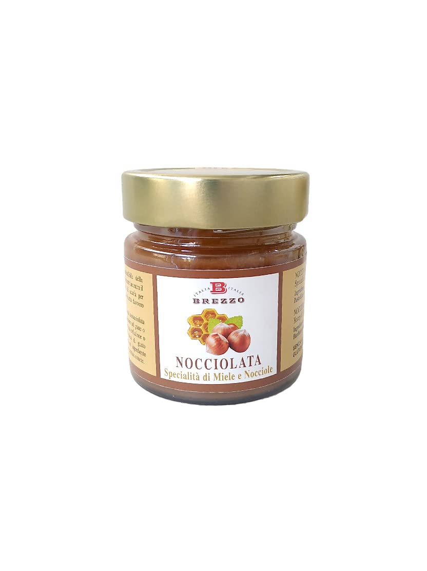 Collitali BREZZO | Italian Gluten Free Honey Hazelnut I.G.P. Spreadable Cream | Italian Gourmet Specialty | ‎Flagship Of Spreadable ‎‎Creams | 240g