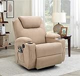 Flamaker Rocking Chair Recliner Chair with Massage and Heating 360 Degree Swivel Ergonomic Lounge...