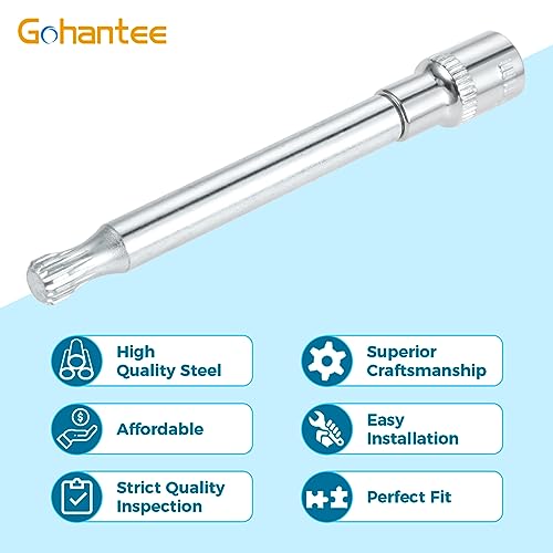 Image of gohantee Gearbox Clutch Motor Electromechanical Unit Unlock Tool, Transmission Actuator Reset Tool Compatible with Ford DSG 6 Speed DPS6 6DCT250 Clutch 6mm 14 Spline Socket with 1 /4 inch Drive, T40154