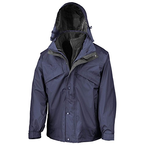 3 in 1 Removable Fleece Waterproof Windproof Mens Rain Jacket