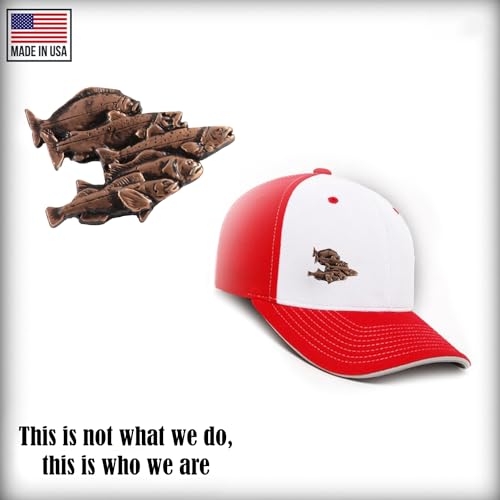 Alaska Pacific Fish Grand Slam, Fish Pin, Copper Plated, SC064, 1 1/2”, Halibut, King Salmon, Coho Salmon, Lingcod, Yelloweye Rock Fish, Lapel, Hat, Pins, Brooch, Jewelry, Gift, 100% Handmade in the USA, Over 200 Fish Designs Available.4