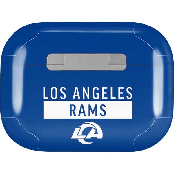 Skinit Decal Audio Skin Compatible with AirPods Pro 2nd Gen - Officially Licensed NFL Los Angeles Rams Blue Performance Series Design