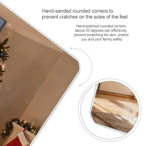 Báscula digital para baño con pantalla LCD y plataforma antideslizante miniatura 4