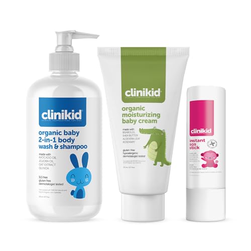 Clinikid My Child Grows Up Kit, Deeply Cleanses The Skin and Hair, Soothes and Nourishes Dry Skin, Baby Lotion and Baby Wash Set
