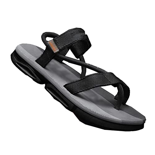 Mens Casual Shoes Slippers with Athletic Trend Elastic Toe Sandals Sneakers Shoes Thong Rope Beach Men Plus Size(41)
