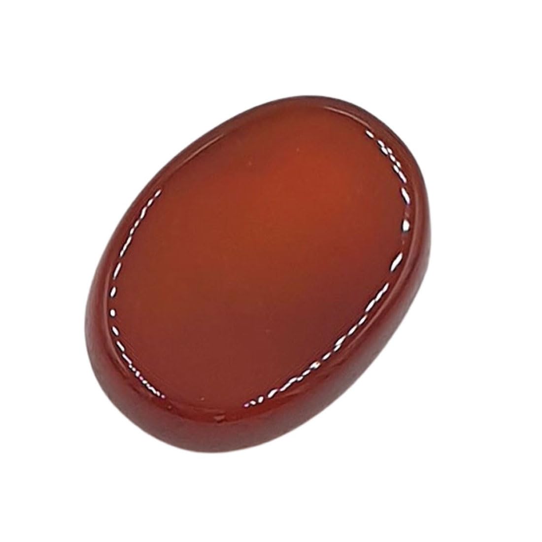 17.25 Carat Natural Red/Orange Yamini Hakik (Akik) Stone Oval Shape Gemstone-image-48