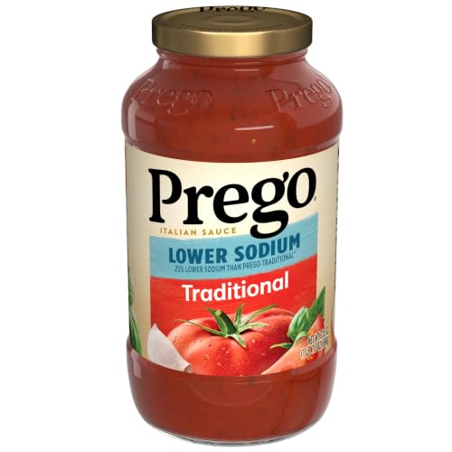 Prego Traditional Lower Sodium Pasta Sauce, 23.5 oz Jar