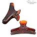 Parcelona French Flat Salon Style Medium 3 1/4 Inch Covered Spring Tortoise Jaw Hair Claw Clip Clutcher Clamp Clasp