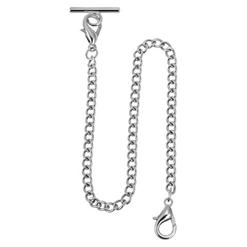 Pocket Watch Albert Vest Chain with T Bar & Lobster Clasps ManChDa Watch Chain Link Cover