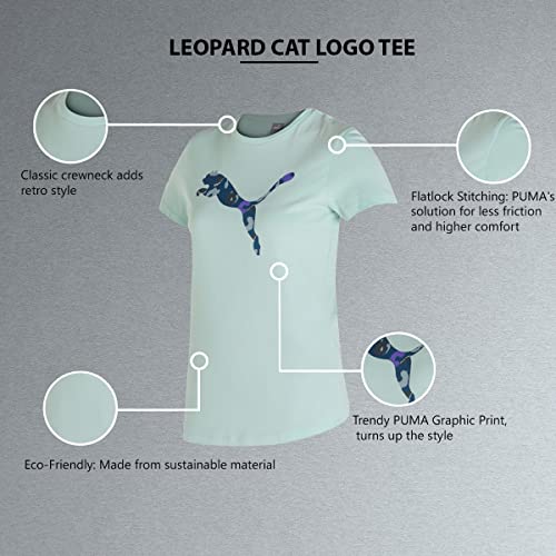 Image of Puma - Women's Leopard Cat Logo Regular Fit Tee (67173984)