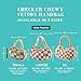 Haute Diggity Dog Checker Chewy Vuiton Handbag, Plush Designer Dog Toys with Interactive Squeaker, Stimulating Pet Enrichment, Machine-Washable & Safe Materials for All Breeds, Size XL