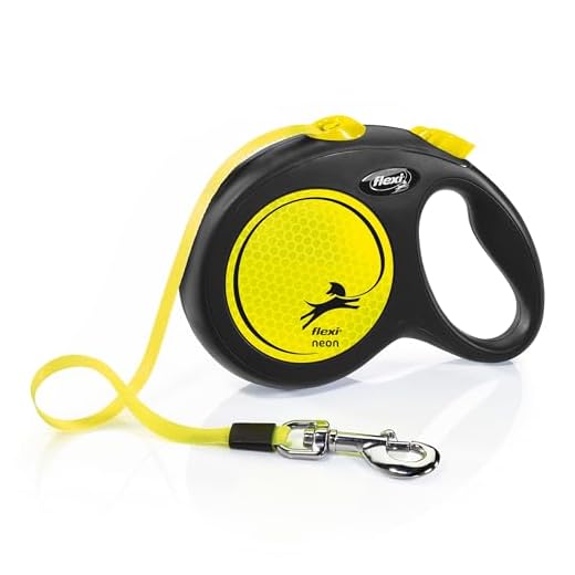flexi New NEON L Gurt 5 m schwarz für Hunde bis 50 kg