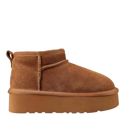 Lamo Kids Ellie Youth Kids’ Platform Boots| Comfortable Ankle Boot Faux Fur Lining, NeverWet® Water and Stain Resistant Boot2