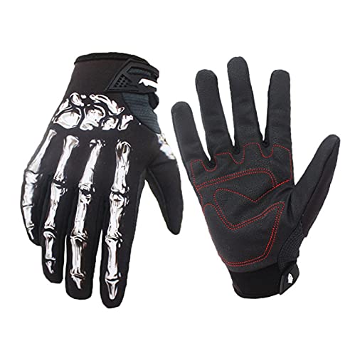 MOEENS Guantes de motocicleta, guantes de equitación, guantes de motocicleta, pantalla táctil, motocross, motocross, bicicleta de cross, guantes de ciclismo MTB, guantes de moto (color: negro, tamaño:
