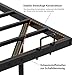 DICTAC Bett 120x200 cm mit LED Beleuchtung Bettgestell 120x200 mit Lattenrost aus Metall Bettrahmen Erwachsene Floating Bed Frame mit Licht-Robust und Stabil,Leichte Montage,Schwarzer(ohne matratze)