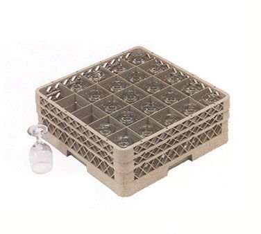 Traex TR6BB-02 Red 25 Compartment Glass Rack with 2 Extenders