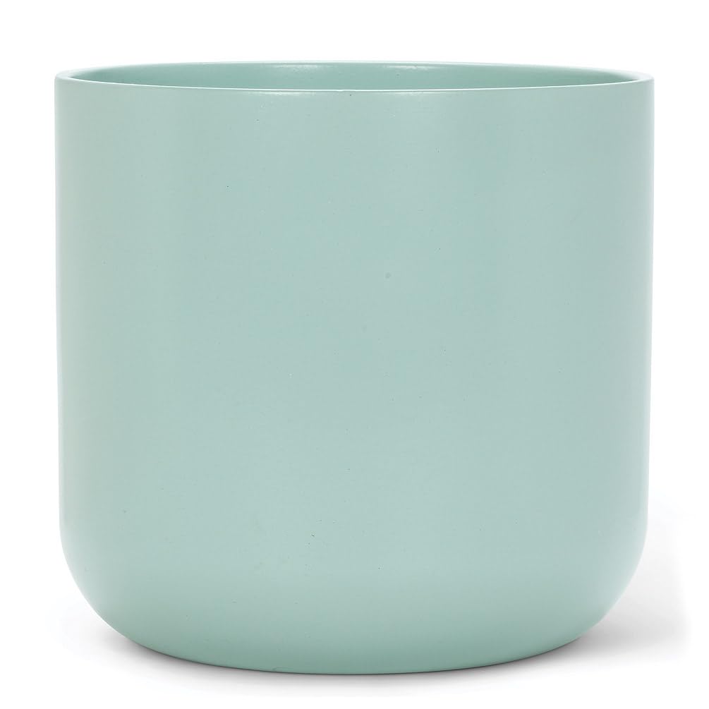 9 in. Stoneware Classic Planter, Mint Green - Extra Large