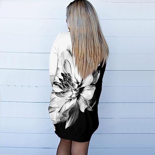 Women's Long Sleeve Cardigan Dressy 2025 Mid-Length Casual Shirt Floral Print Fashion Tshirt Trendy Coat with Pocket4