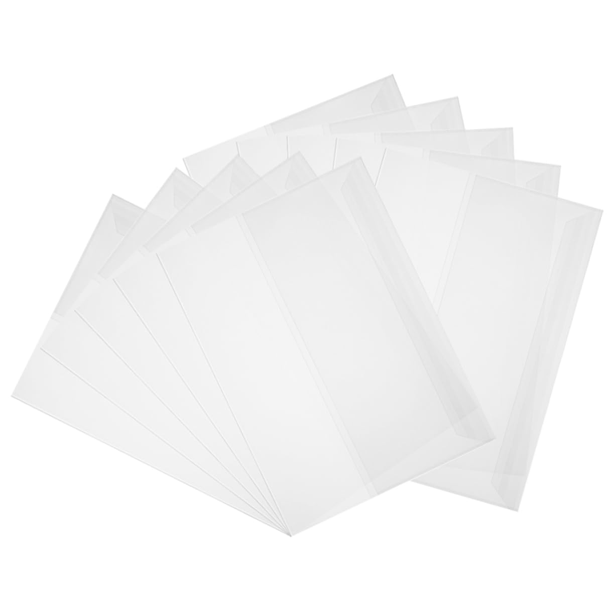 Housoutil 50 Fogli Copertine Protettive per Libri Trasparenti Pellicola Riutilizzabile Resistente per Quaderni e Libri Scolastici