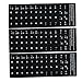 Odoukey Stickers Clavier, Autocollants Clavier Remplacement Espagnol Non Transparent avec Fond Noir sur Lettrage Blanc pour Ordinateurs Portables de Bureau 3pcs