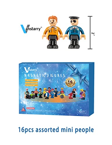 Vanstarry Magnetic Figures,Community Figures Set Of 16 Pieces,Play People Perfect For Magnetic Tiles,Stem Learning Toys Children,Magnetic Tiles Expansion Pack (16 Magnetic Figures) #TOP6