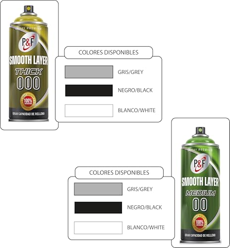 AEROSOLES P&F Filler Primer – Dickschichtige Spachtelmasse – Sprühgrundierung für 3D-Druck - Nachbearbeitung PLA – Universalgrundierung (grau)