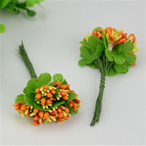 Sellify 100 Unidades de Flores Artificiales de Alambre para Decoración de Coches o Bodas, para el hogar, Jardín, etc.