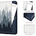 Padfolio/Resume Portfolio Folder for Women Men, WAVEYU Cute Chic Padfolio Cover Folder, Conference/Legal Document Organizer with Letter/A4 Size Clipboard, Document Sleeve, Forest Pattern