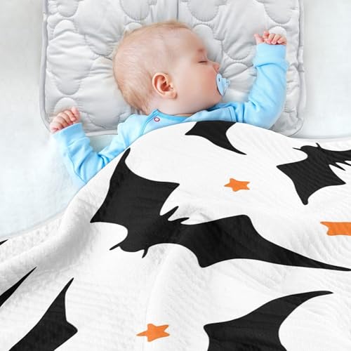 Burbuja Bats Baby Blanket for Boys Girls, Nursery Soft Warm Swaddling Receiving Baby Blankets, 30x40 in Toddler Blanket4