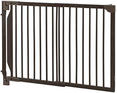 Richell Expandable Walk-Thru Pet Gate Brown, Small