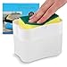 Dispenser di Sapone per Pompa con Porta Spugna Organizer per Lavello Supporto di Spugna Distributore di Detersivo Distributore Detersivo Piatti in Plastica
