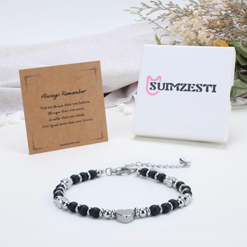 Image of Tiny Bead Bracelets for Women, Unique Birthday Gifts for Women Teens | Inspirational Heart Beaded Bracelet for Daughter, Friends, Bestie, Granddaughter Jewelry Trendy Stuff