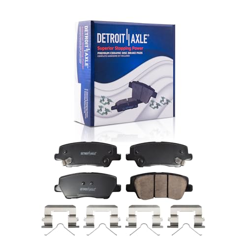 Image of Detroit Axle - REAR Ceramic Brake Pads Replacement for 2016-2019 Cadillac ATS (with Brembo Brakes) - 2pc Set