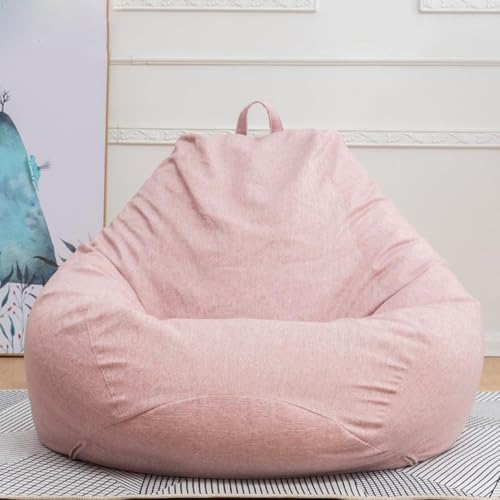 Odot Bean Bag No Filler, Soft Gaming Bean Bag Chair, Candy Color Washable Bean bag Cover for Adult Teenagers Outdoor Livingroom Garden Bedroom Playroom Dorm (Pink,70x80cm)