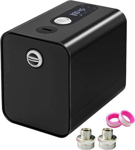 Water Pressure Booster Pump, Self Priming Variable Speed Constant Pressure Smart Pump, for Home, Shower, Garden Irrigation, Shallow Well, RV High Pressure Energy Saving Water Pump Black