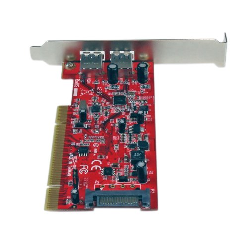 image for StarTech.com 2 Port PCI SuperSpeed USB 3.0 Adapter Card with SATA Powe