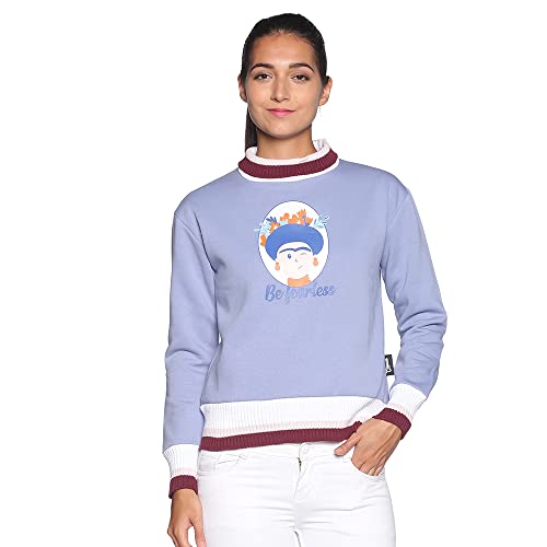Image of Campus Sutra Cotton Women Crew Neck Sweatshirt