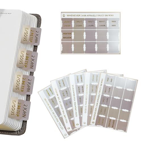 75 Stück Bible Tabs, Laminierte Selbstklebende Bibel-Tabs als Griffregister, Bibelregister für Frauen, Bibel Marker & Bibel Zubehör für Bible Study, Studium, Journal und Markierungen