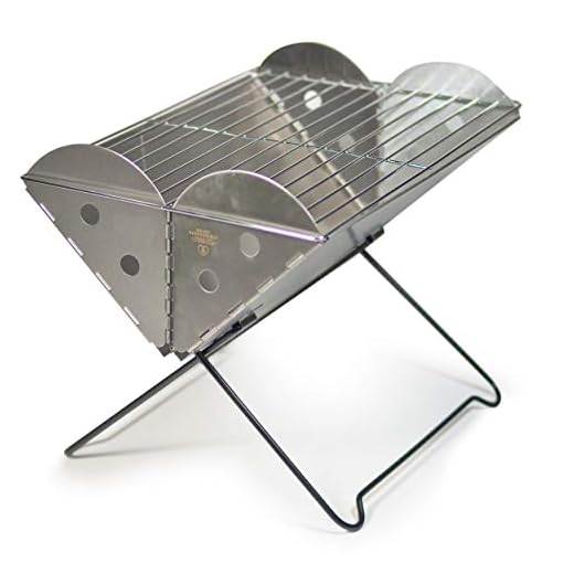 UCO Flatpack Portable Stainless Steel Grill and Fire Pit