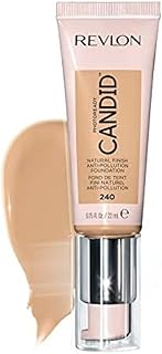Revlon Liquid Foundation, Photo Ready Candid Face Makeup for Sensitive and Dry Skin, Longwear Sheer-Medium Coverage with Natural Glow Finish, 240 Natural Beige, 0.75 Oz
