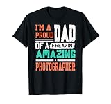 Photo Gallery uomo proud dad of a freakin awesome photographer maglietta Photo Gallery uomo proud dad of a freakin awesome photographer maglietta