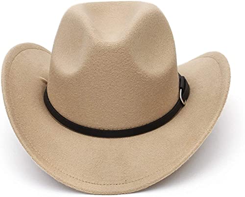 Western Style Kids Cowboy Hat Boys Girls Cowgirl Cap with Black Belt Decorations for Halloween Birthday Party2