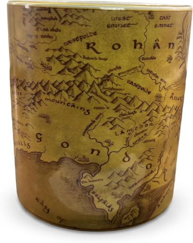 Image of Silver Buffalo Lord of the Rings Gondor Map Foil Ceramic Mug, 20oz