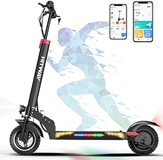 HITWAY Electric Scooter Pro, Foldable E scooter with 500W Motor, 13 Ah Battery, Top Speed 25KM/H, 10 inch Solid Off-road tires, Speed Adjustment Cruise System, Suitable for Adults