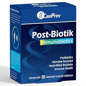 CanPrev – Post-Biotik Immunobiotics, 30 v-caps – Postbiotic for Gut Health Supplement – Digestive Support, Immune Support and Enzymes for Digestion Supplement – Gut Microbiome Lactobacillus Plantarum