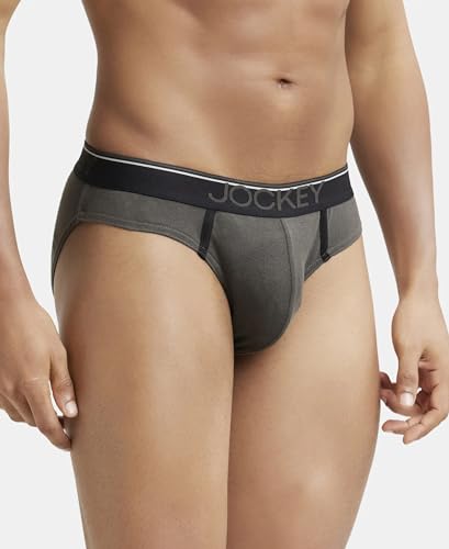Image of Jockey 8044 Men's Super Combed Cotton Rib Solid Brief with Ultrasoft Waistband