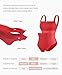 FeelinGirl Bodysuit for Women Black Tank Top Tummy Control Square Neck Bodysuits Going Out Tops Jumpsuits Rust Red XL